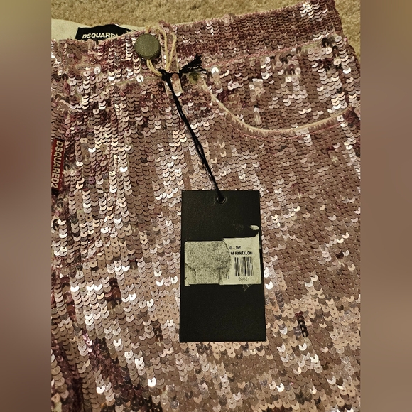 Sequin pink jeans kid 16 years size . Fit women size 6 or 8 . New - Picture 8 of 11